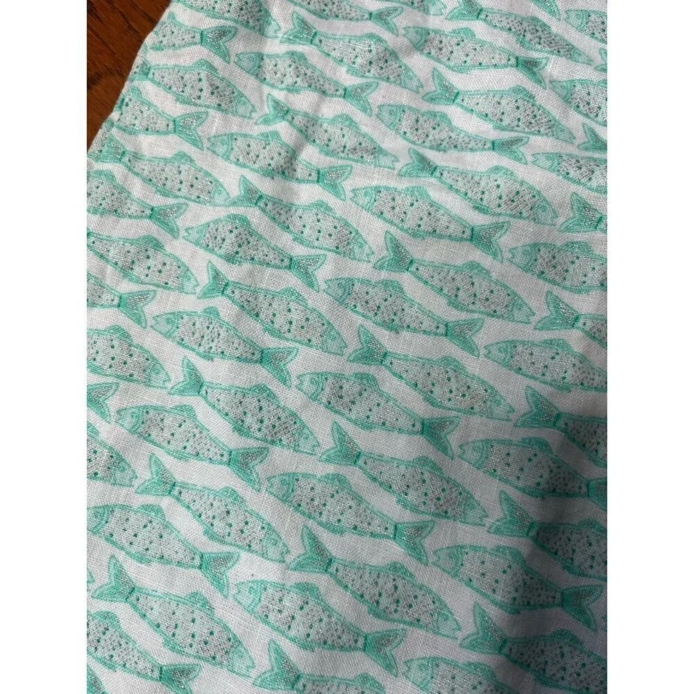 Vineyard Vines 100% Linen Fish Tunic - Girls Size 8